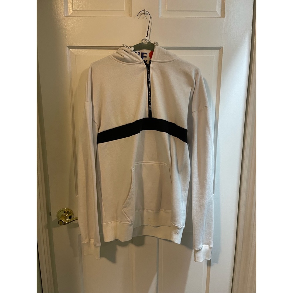 White Half Zip Sweater